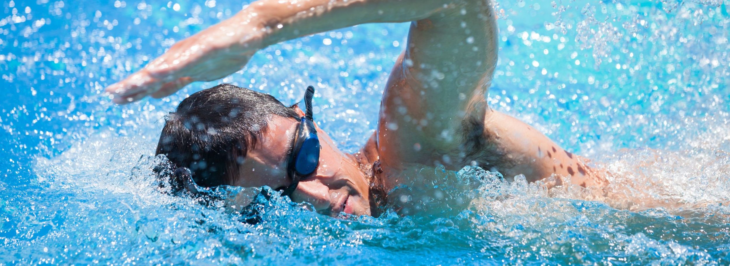 Exercise swimming front crawl