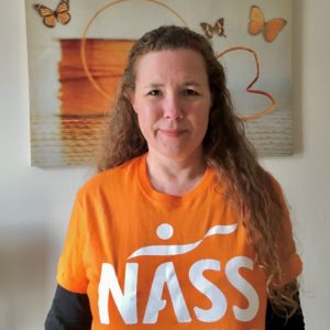 Veronica in NASS t-shirt Walk Your AS Off 2021